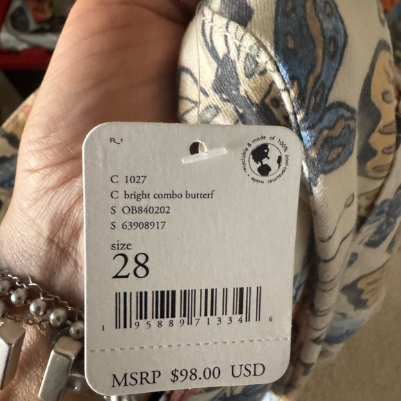 Free People Just Float Butterfly-Print Flared Pants Size 28 New! - Picture 4 of 6